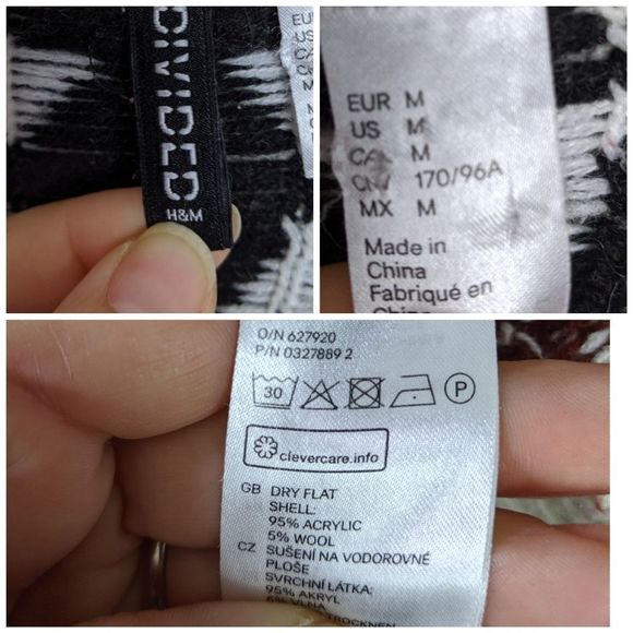 Divided Aztec Open Front Wool Blend Cardigan Sz M - Picture 7 of 7